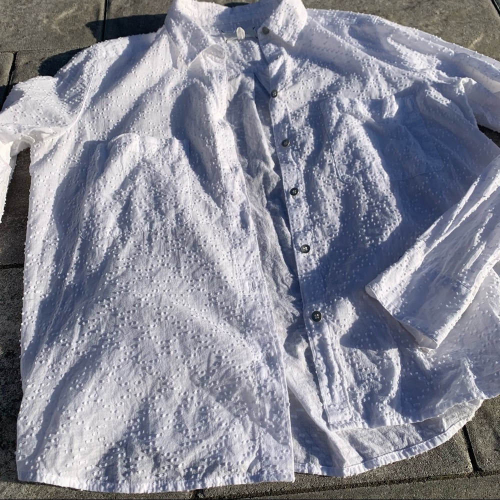 Lou & Grey White Summer Button Down